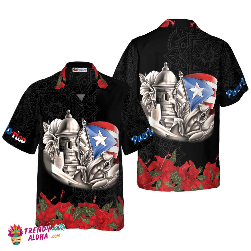 Puerto Rico Manga Flower Hawaiian Shirts Puerto Rico Manga Flower Hawaiian Shirts