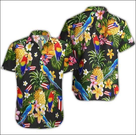 Puerto Rico Tropical Trendy Hawaiian Shirt For Men & Women