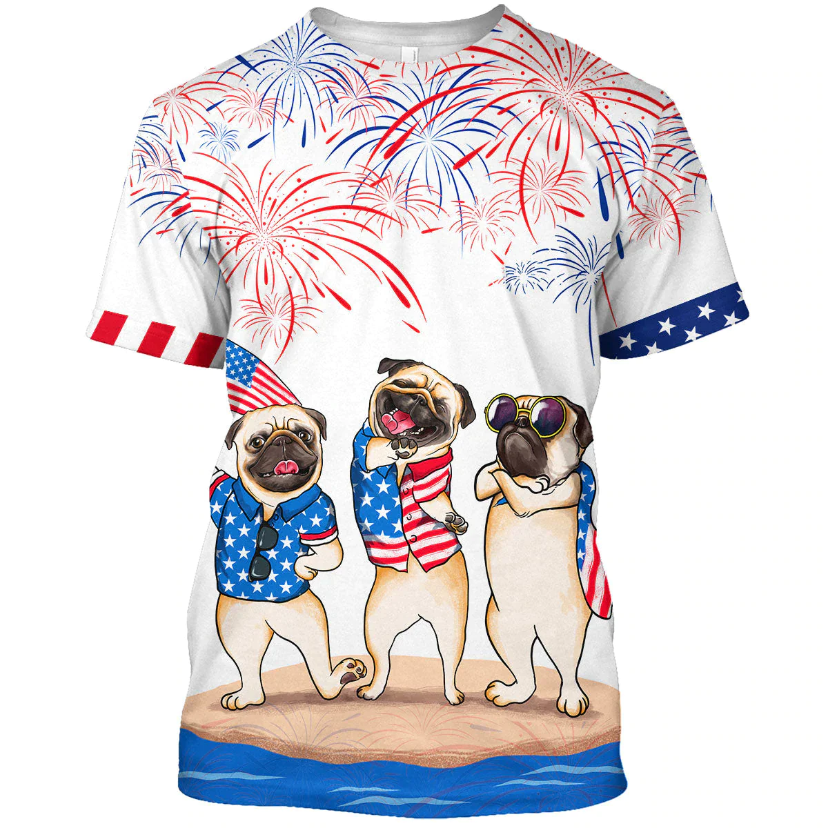 Pug 4Th Of July Trendy Hawaiian Shirt Independence Day Is Coming, Usa Patriotic Trendy Hawaiian Shirt