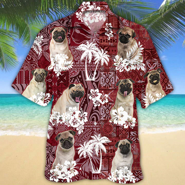 Pug Dog Trendy Hawaiian Shirt, Gift For Dog Lover Shirts, Men’s Trendy Hawaiian Shirt, Summer Hawaiian Aloha Shirt Pug Dog Trendy Hawaiian Shirt, Gift For Dog Lover Shirts, Men’s Trendy Hawaiian Shirt, Summer Hawaiian Aloha Shirt
