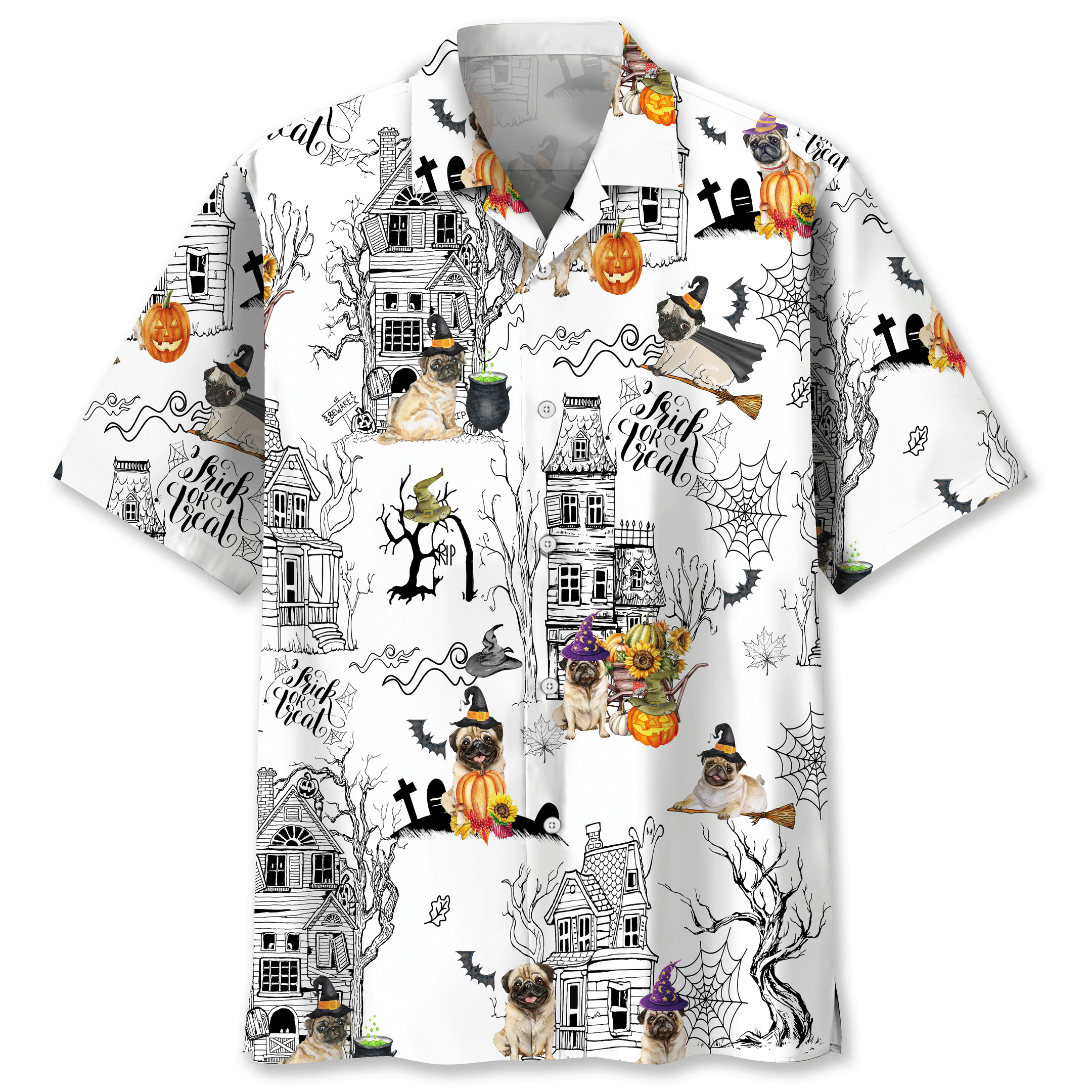 Pug Halloween Trendy Hawaiian Shirt
