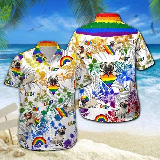 Pug Lgbt Aloha Hawaiian Shirt | For Men & For Women |