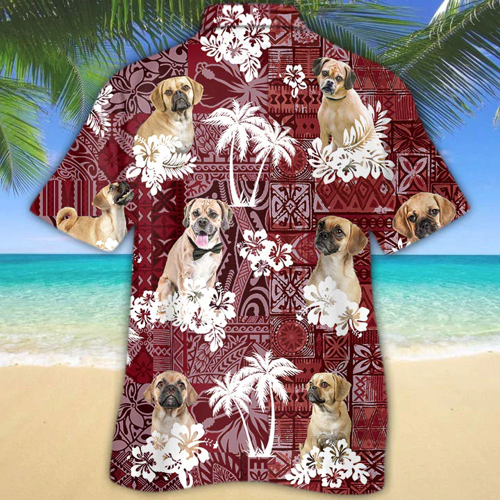 Puggle Dog Trendy Hawaiian Shirt, Gift For Dog Lover Shirts, Men’s Trendy Hawaiian Shirt, Summer Hawaiian Aloha Shirt