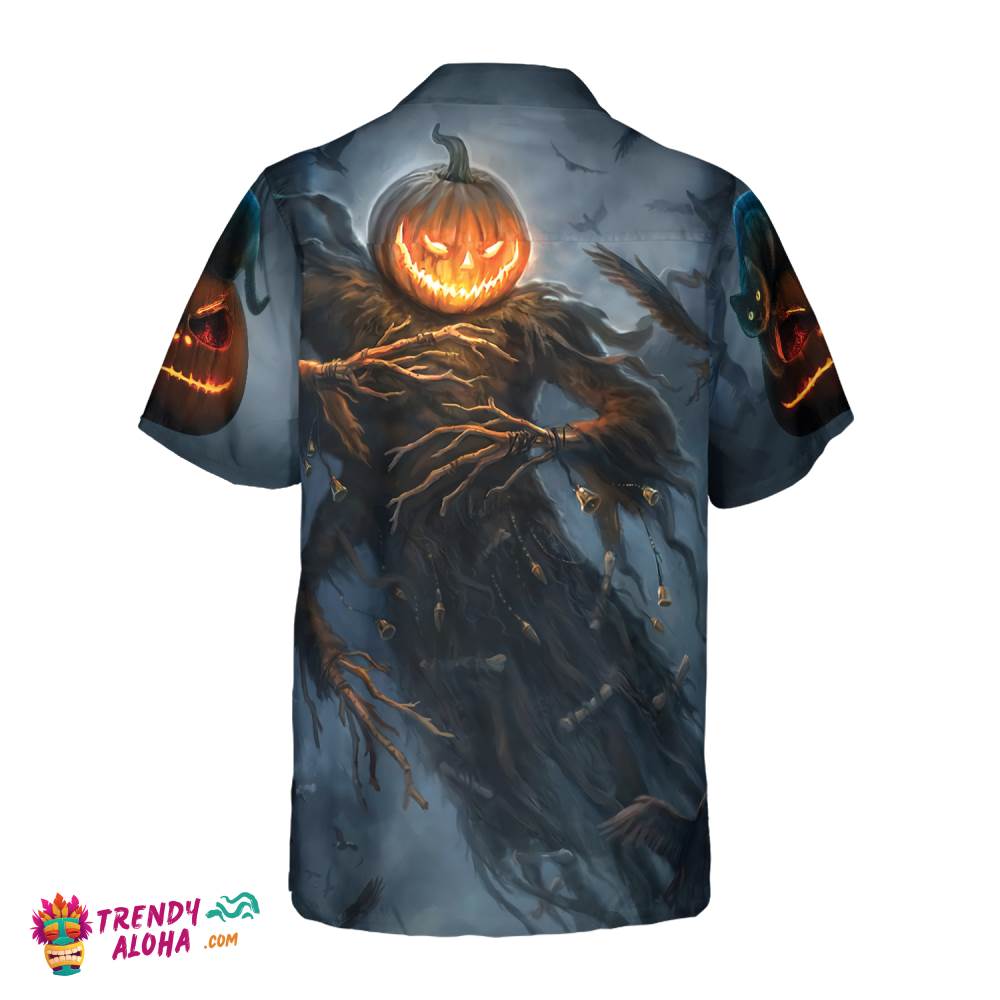 Pumpkin Cat Monster Halloween Hawaiian Shirt, Halloween Shirt For Men And Women