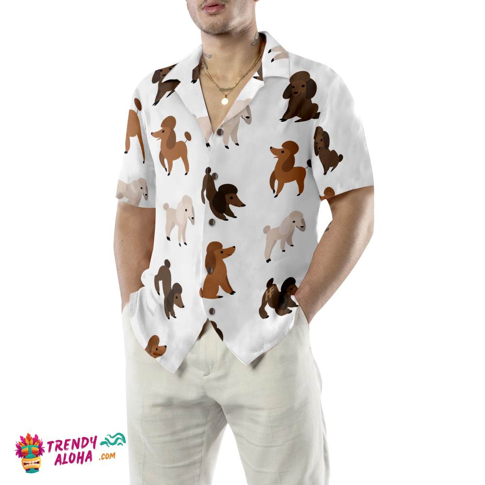 Puppies Run Around Poodle Shirt Hawaiian Shirt Puppies Run Around Poodle Shirt Hawaiian Shirt