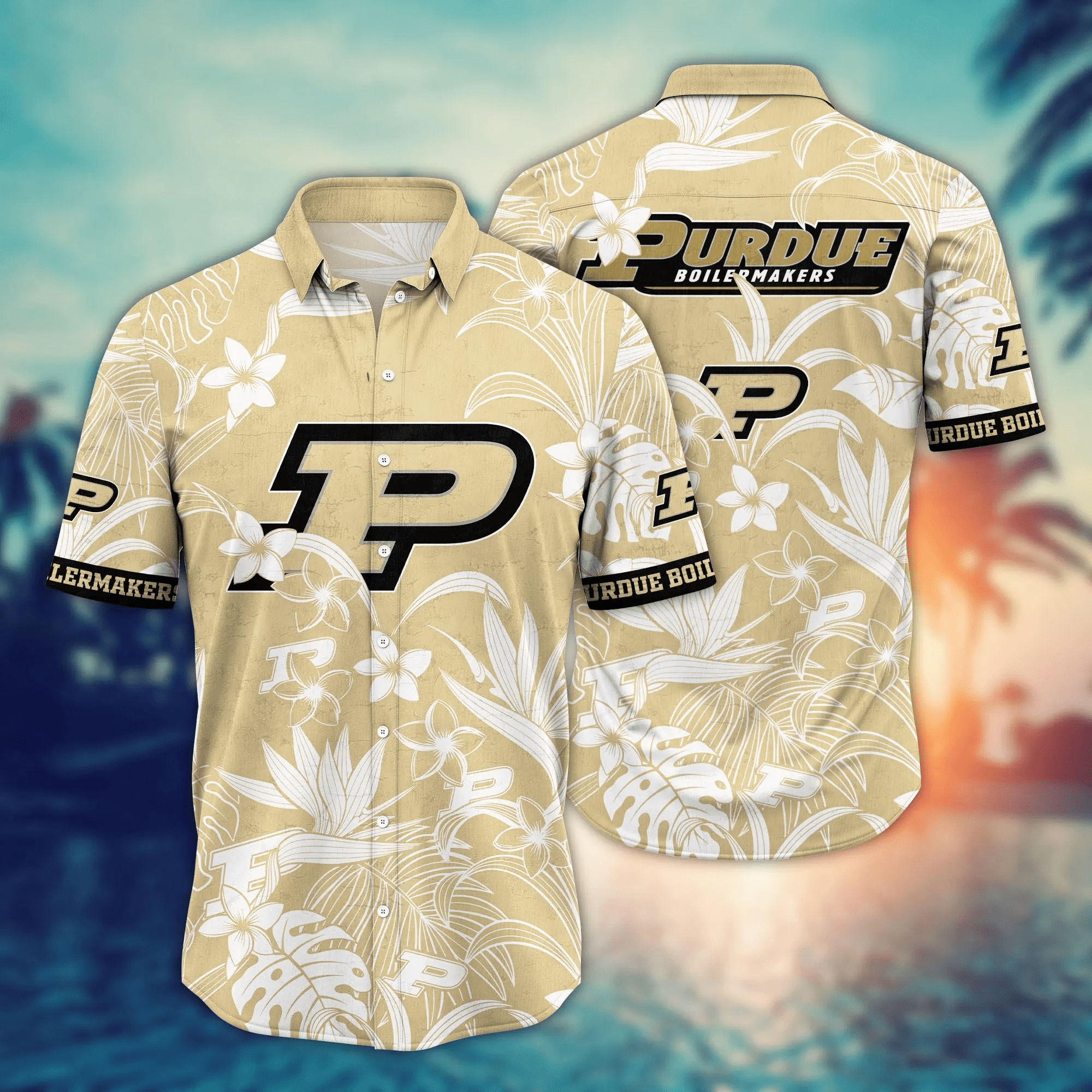 Purdue Boilermakers NCAA Hawaiian Shirt Beer Gardenstime Aloha Shirt