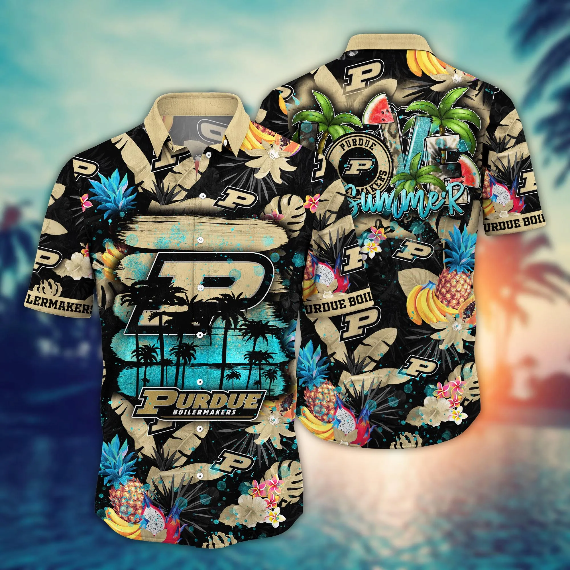Purdue Boilermakers NCAA Hawaiian Shirt Firefliestime Aloha Shirt