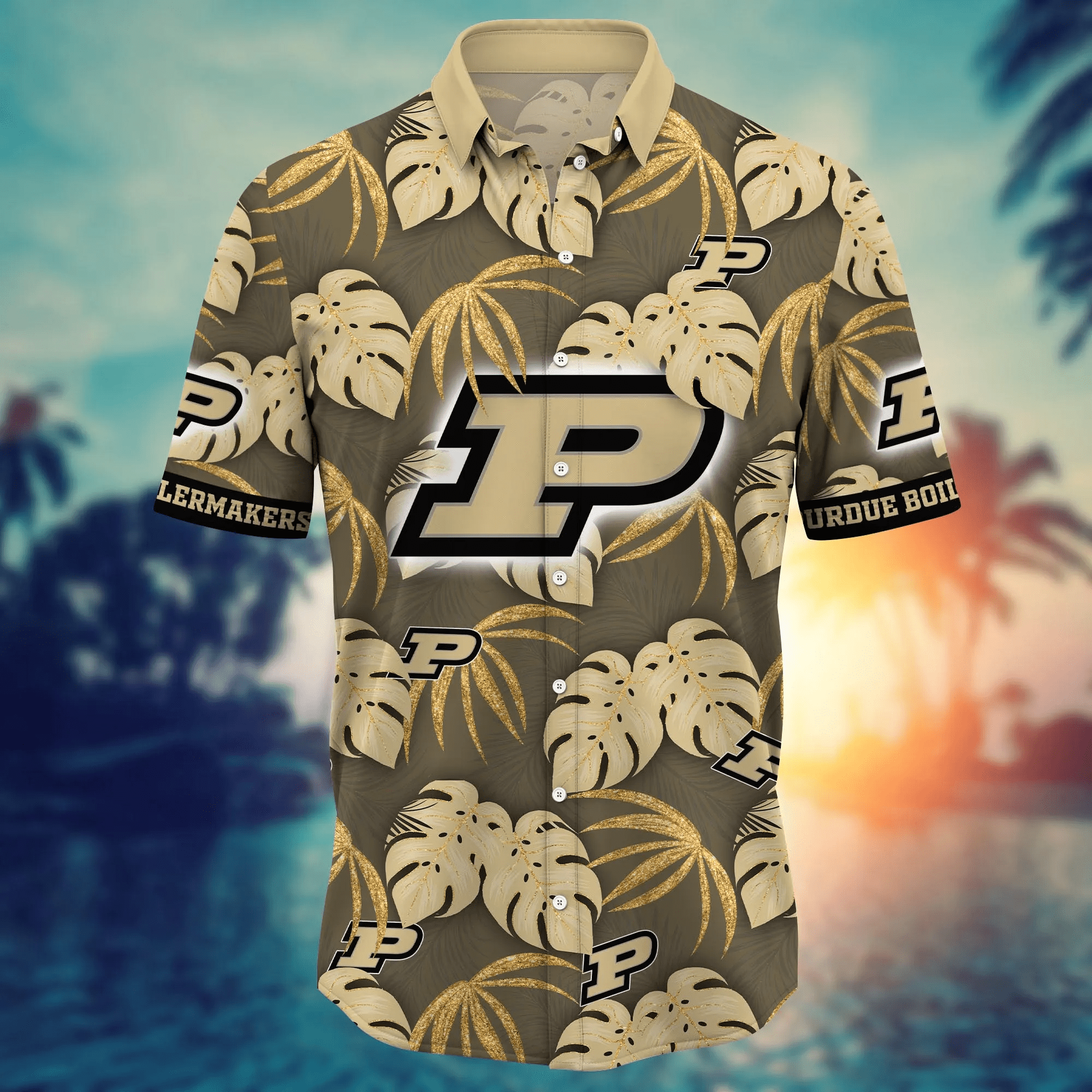 Purdue Boilermakers NCAA Hawaiian Shirt Seashore Aloha Shirt