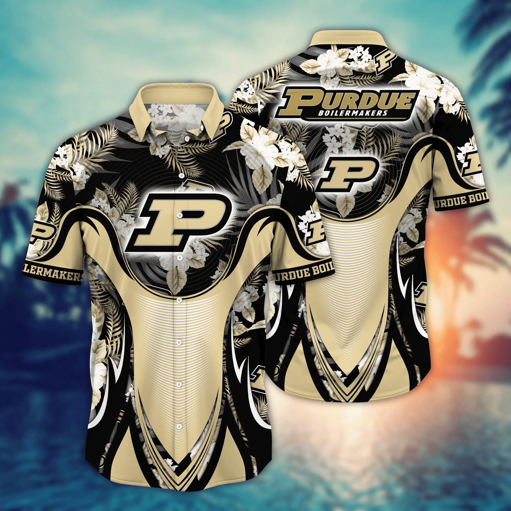 Purdue Boilermakers NCAA Hawaiian Shirt Sunlit Aloha Shirt