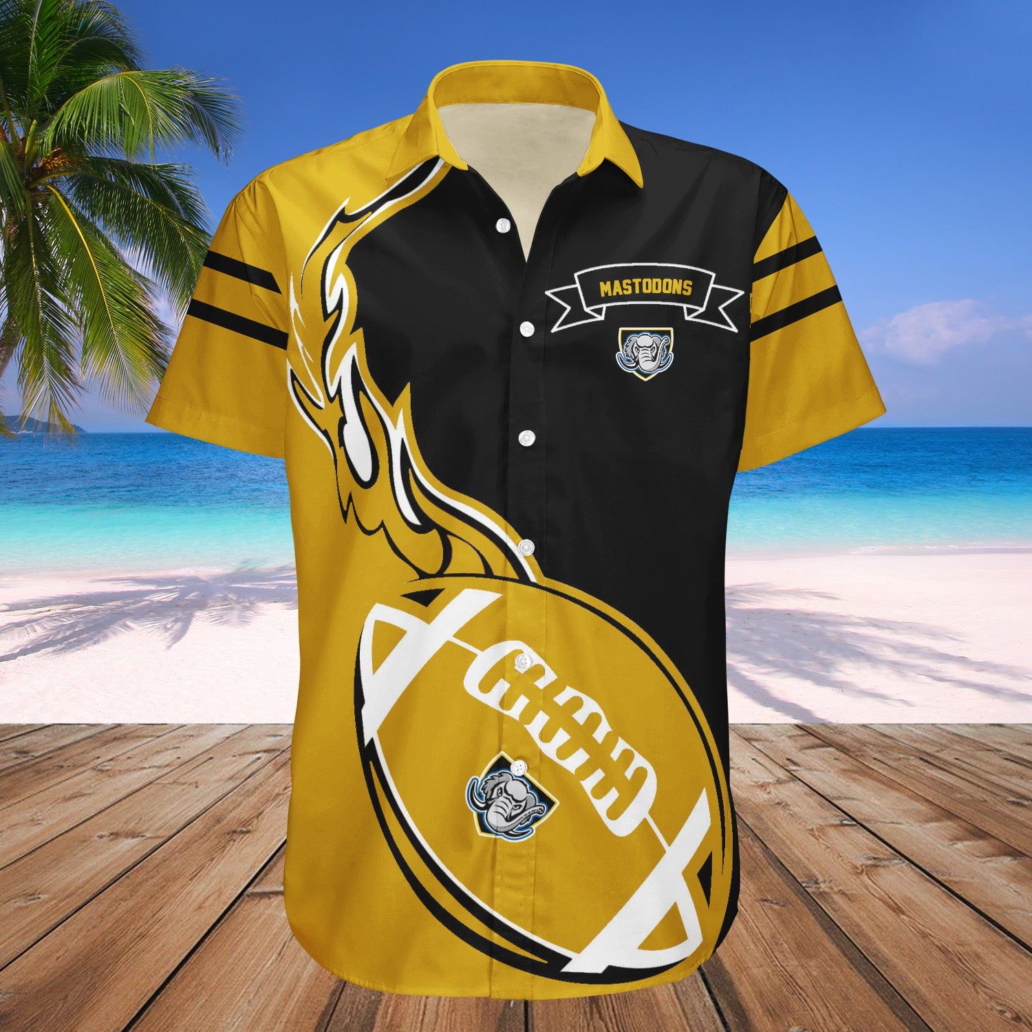 Purdue Fort Wayne Mastodons Hawaii Shirt Flame Ball – NCAA
