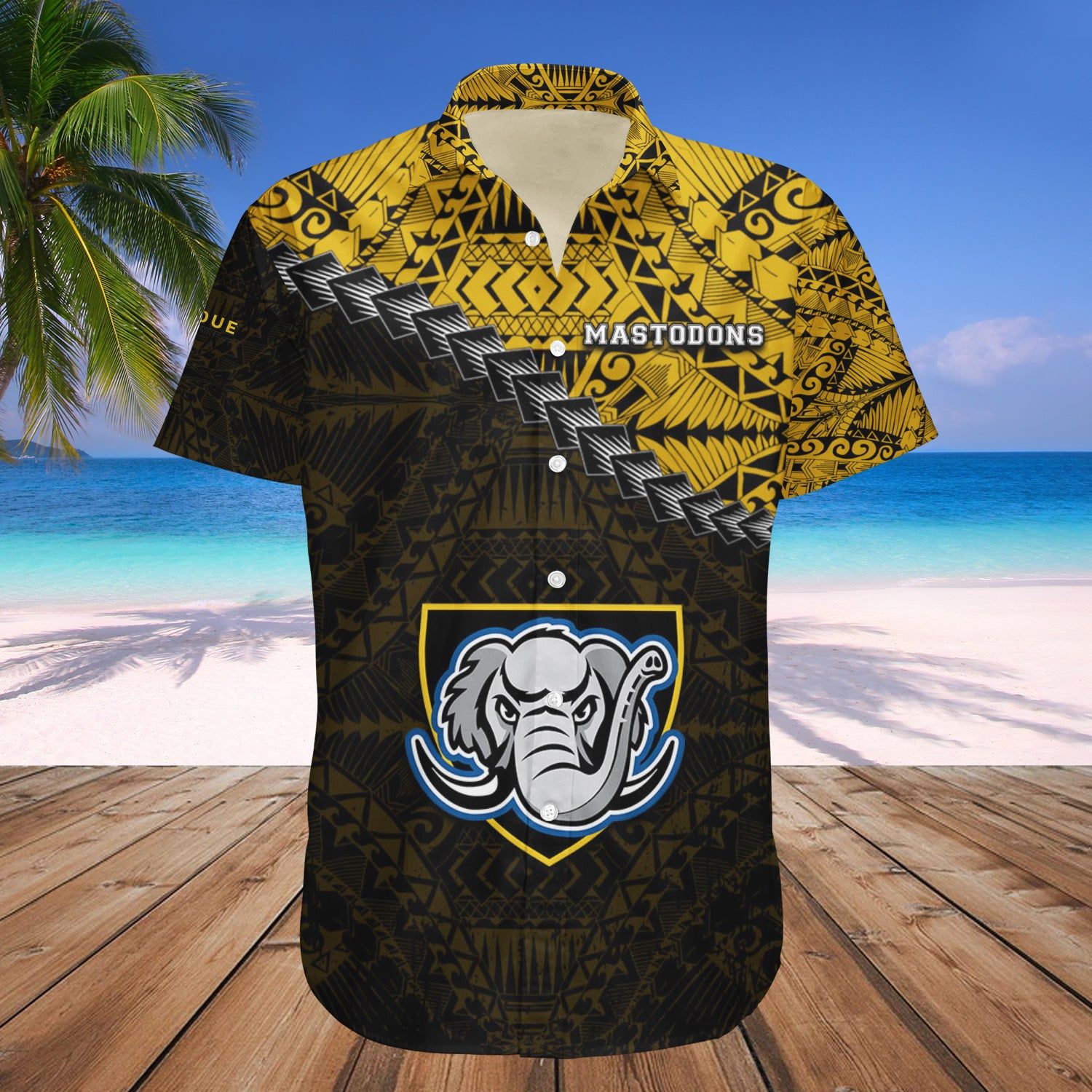 Purdue Fort Wayne Mastodons Hawaii Shirt Grunge Polynesian Tattoo – NCAA