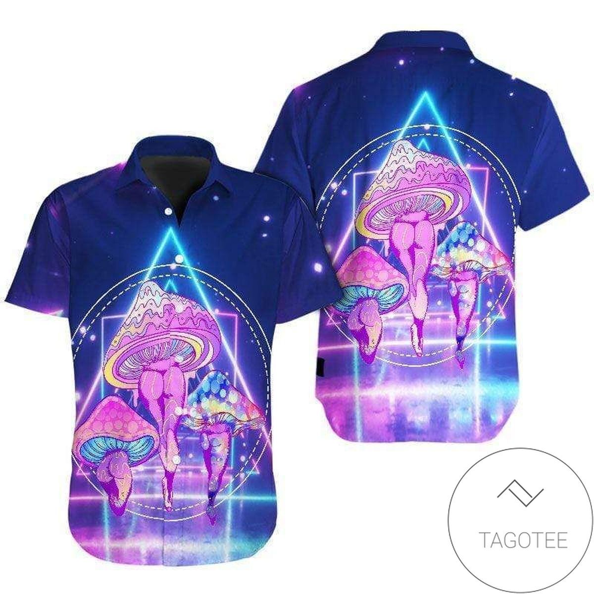 Purple Mushroom Body L Design Hawaiian Shirt Elegance Tropical Exclusive