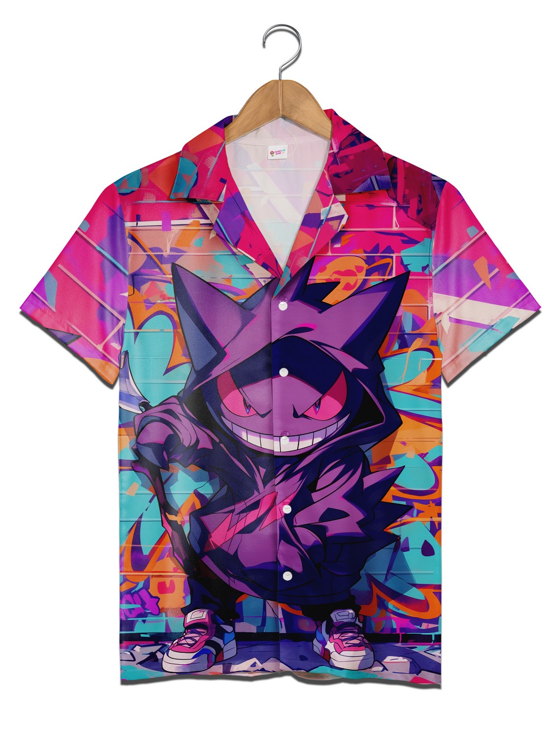 Purple Pokemon Art Hawaiian Shirt Unique Graphic Aesthetic Tropical Shirt Vacation Family Teams Outfit