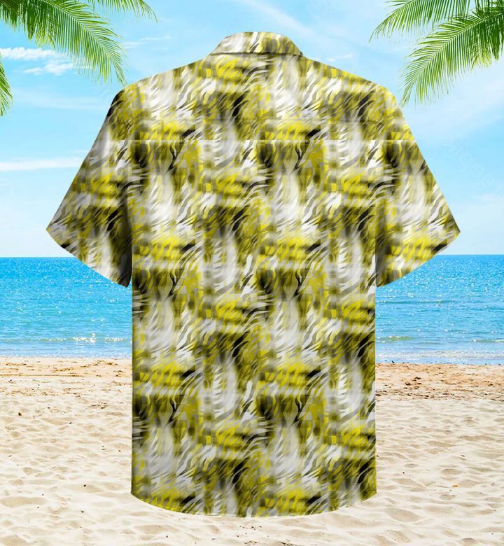 Purple Zebra Yellow Trendy Hawaiian Shirt 3D