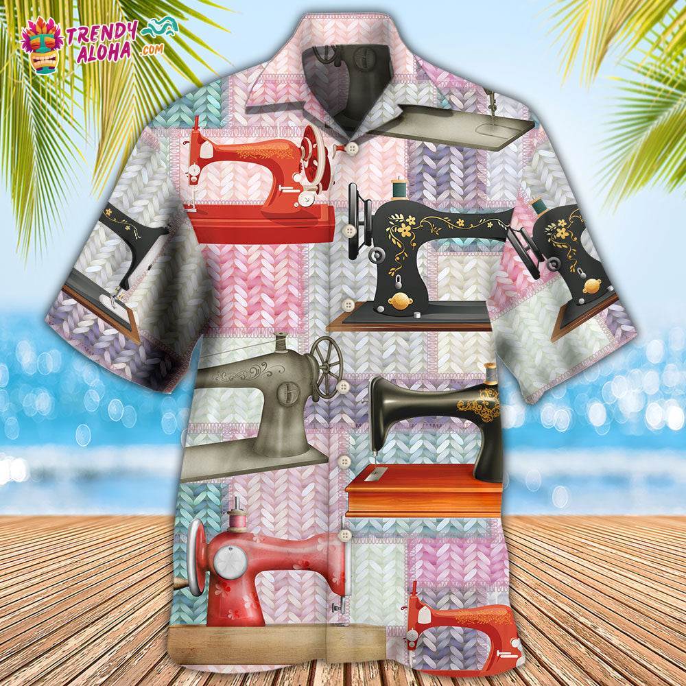 Quilting Machine Knit Fabric Hawaiian Shirt – Trendy Aloha