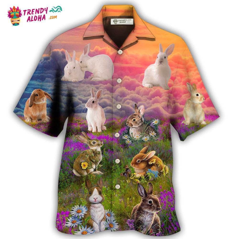 Rabbit Beautiful Floral Grass Hawaiian Shirt – Trendy Aloha Rabbit Beautiful Floral Grass Hawaiian Shirt – Trendy Aloha