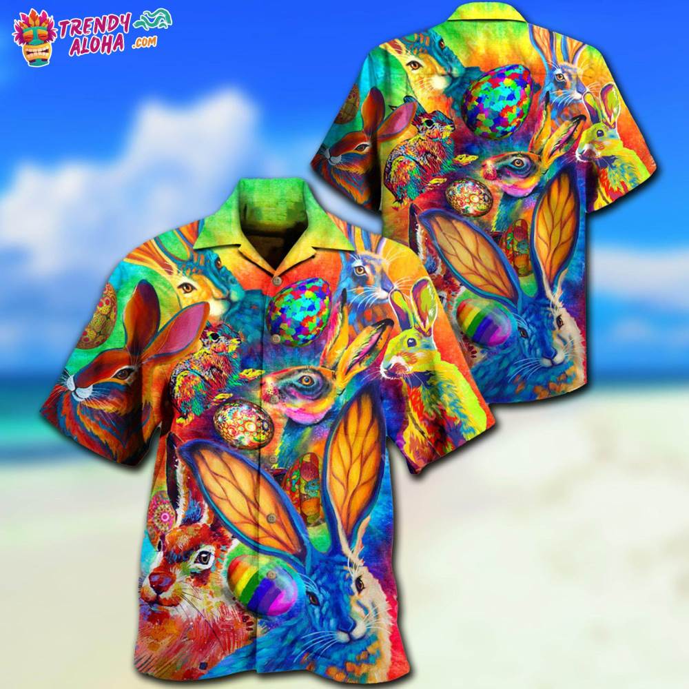 Rabbit Colorful Hawaiian Shirt – Trendy Aloha