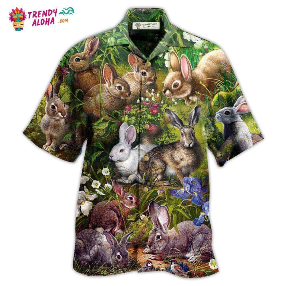 Rabbit Garden Hawaiian Shirt – Trendy Aloha Rabbit Garden Hawaiian Shirt – Trendy Aloha