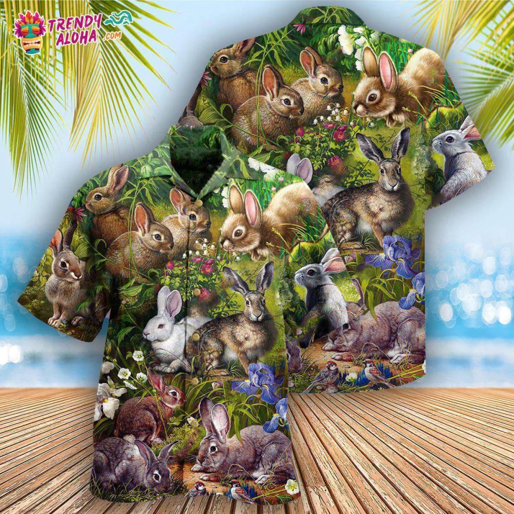 Rabbit Garden Hawaiian Shirt – Trendy Aloha