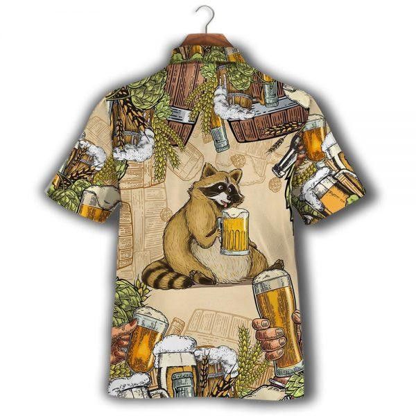 Raccoon And Beer Trendy Hawaiian Shirt