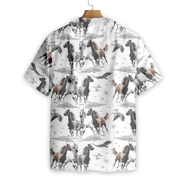 Racing Horses All Printed 3D Trendy Hawaiian Shirt, Summer Gifts For Men And Women