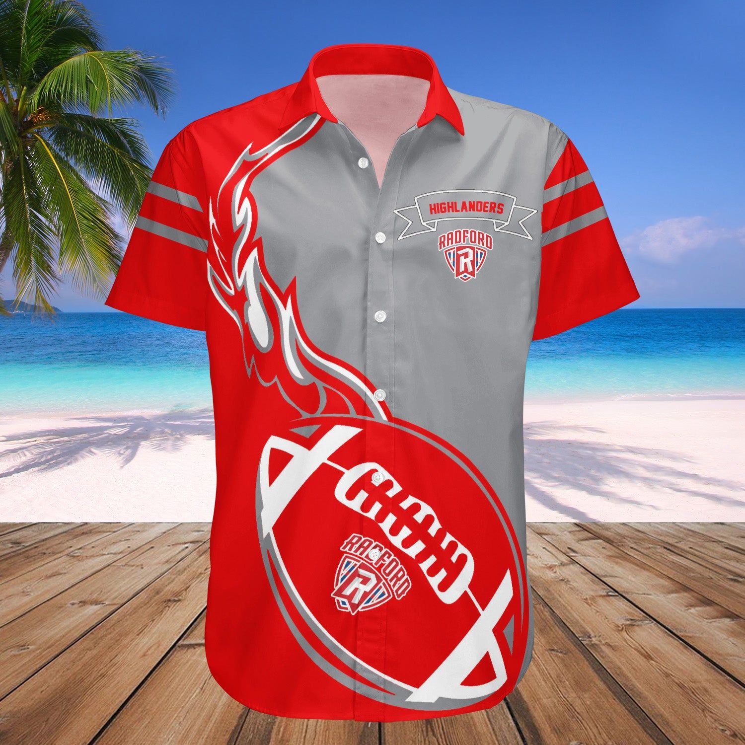 Radford Highlanders Hawaii Shirt Flame Ball – NCAA