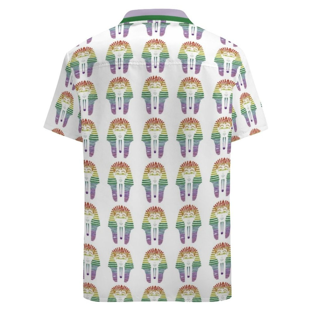 Rainbow Gay Lgbt Pride Month Egyptian Pharaoh Hawaiian Vintage Shirt