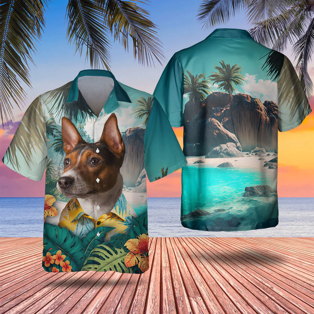 Rat Terrier Tropical Trendy Hawaiian Shirt, Dog Lover Trendy Hawaiian Shirt, Summer Gift For Men And Women Rat Terrier Tropical Trendy Hawaiian Shirt, Dog Lover Trendy Hawaiian Shirt, Summer Gift For Men And Women