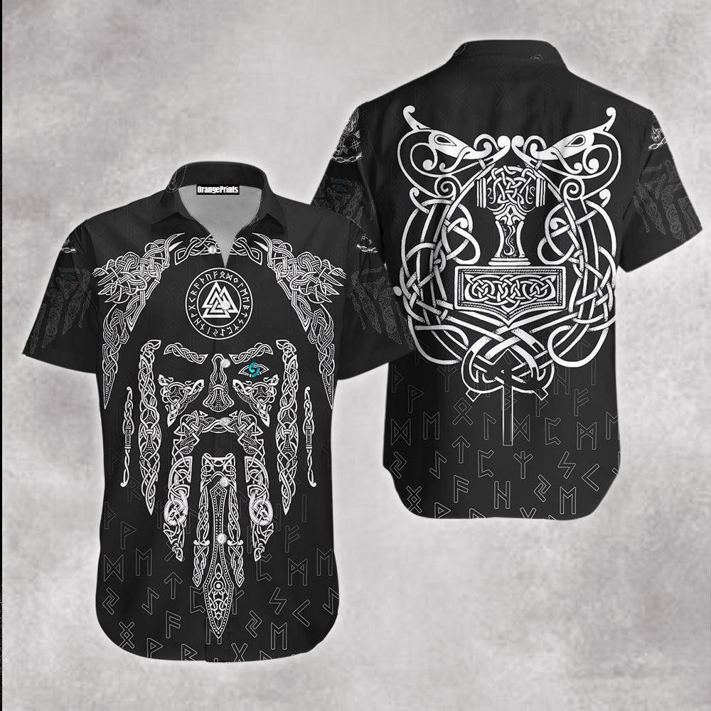 Raven And Odin Viking Hawaiian Shirt For