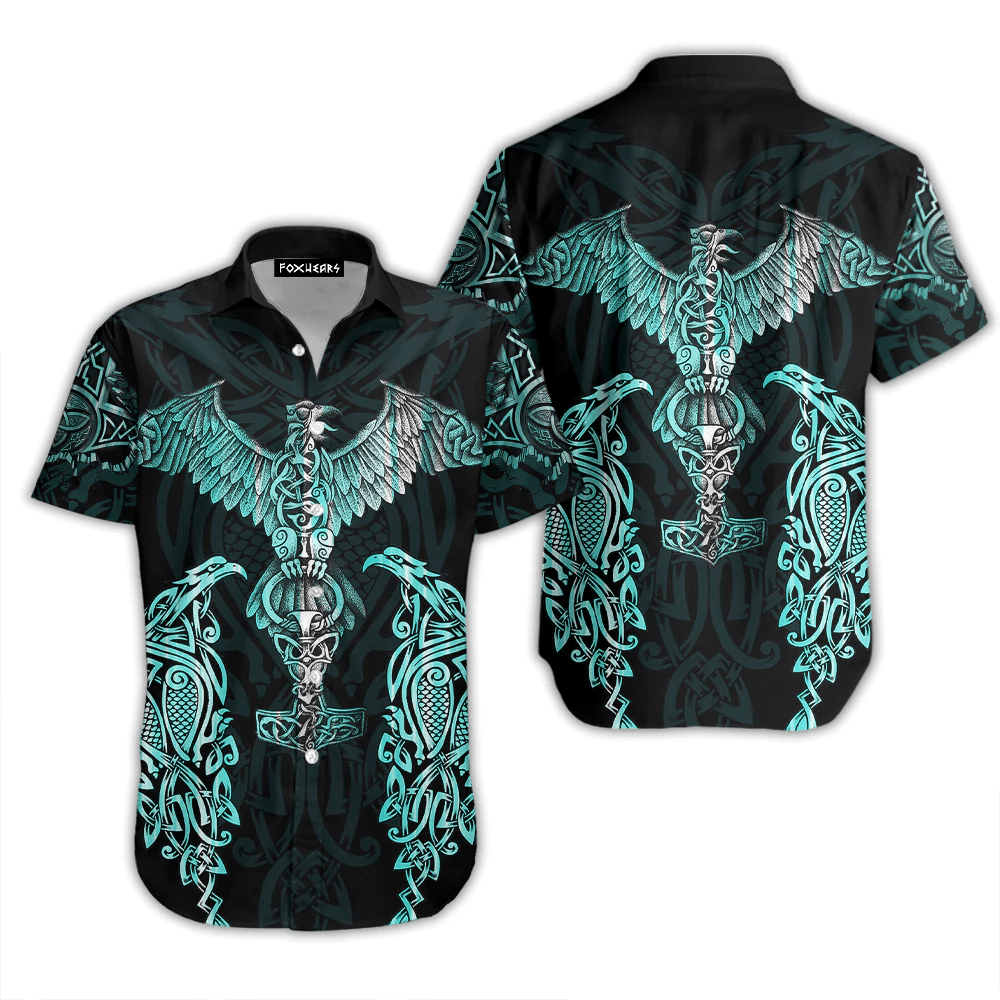 Raven Viking Hawaiian Shirt For Aloha Shirt