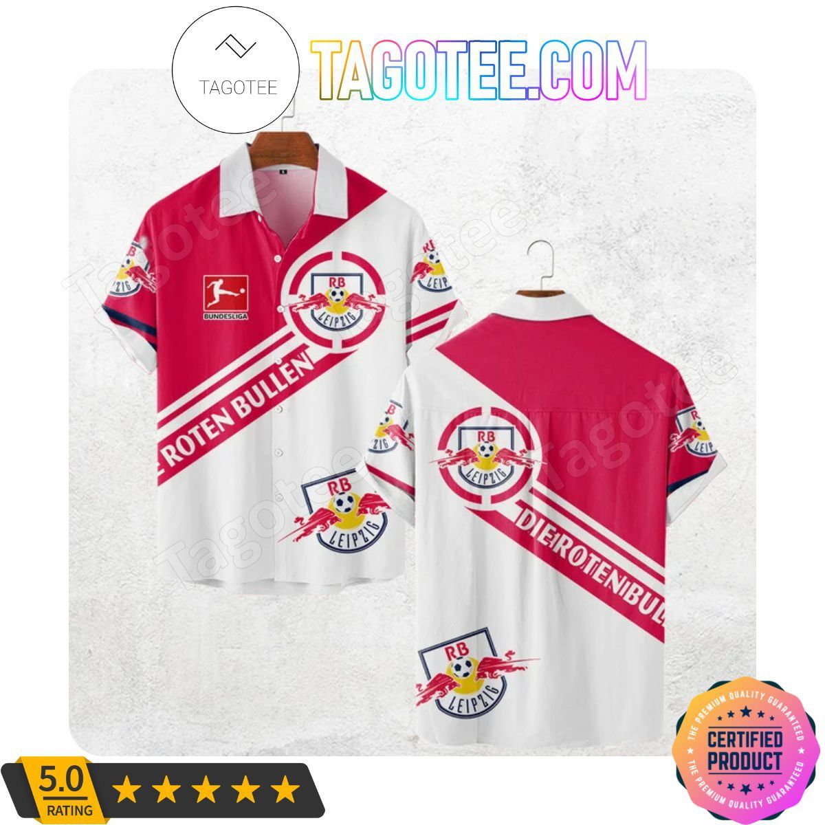 Rb Leipzig Die Roten Bullen Bundesliga Trendy Hawaiian Shirt Aloha Shirt