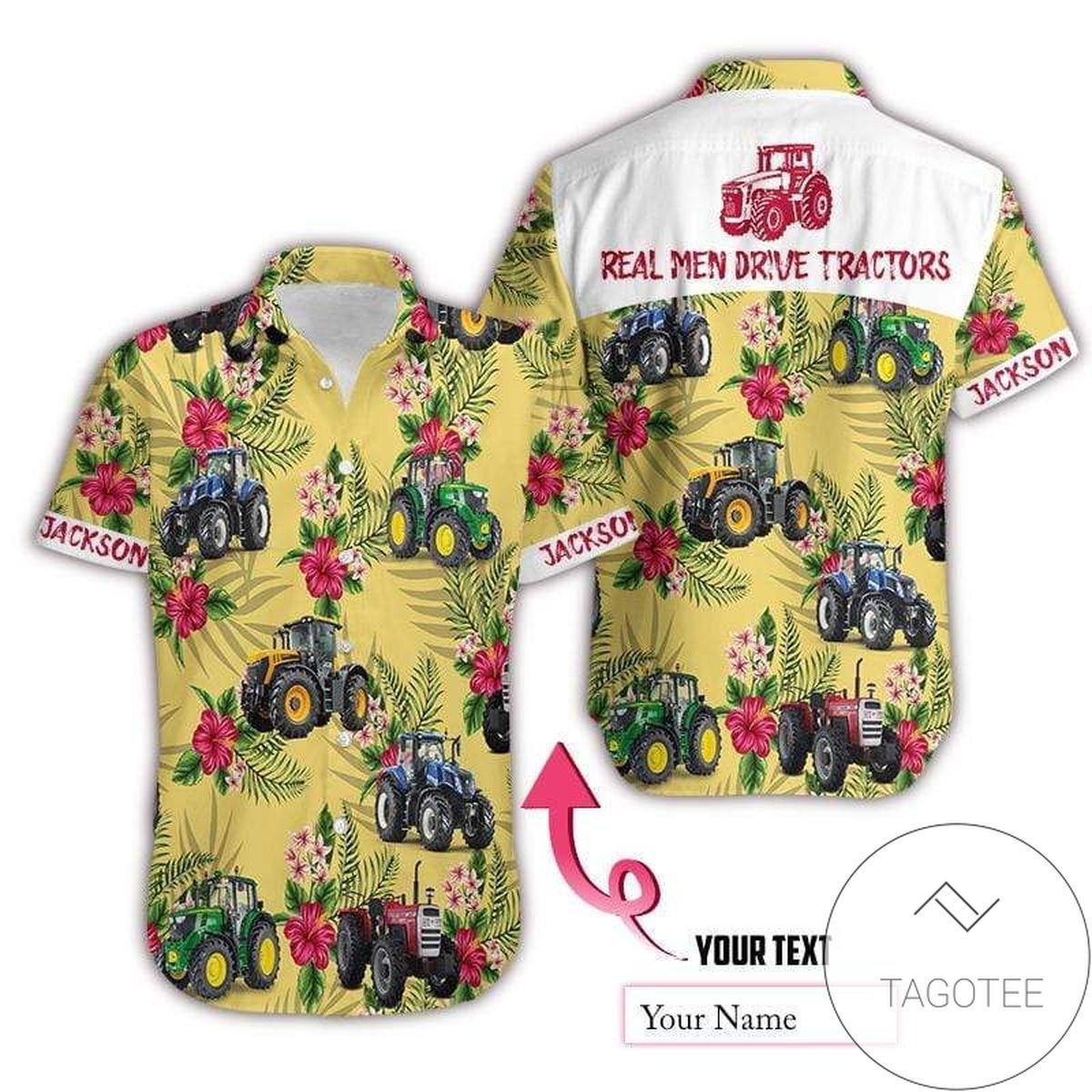 Real Men And Tractors So Cool Name Personalized Hawaiian Unisex Shirts