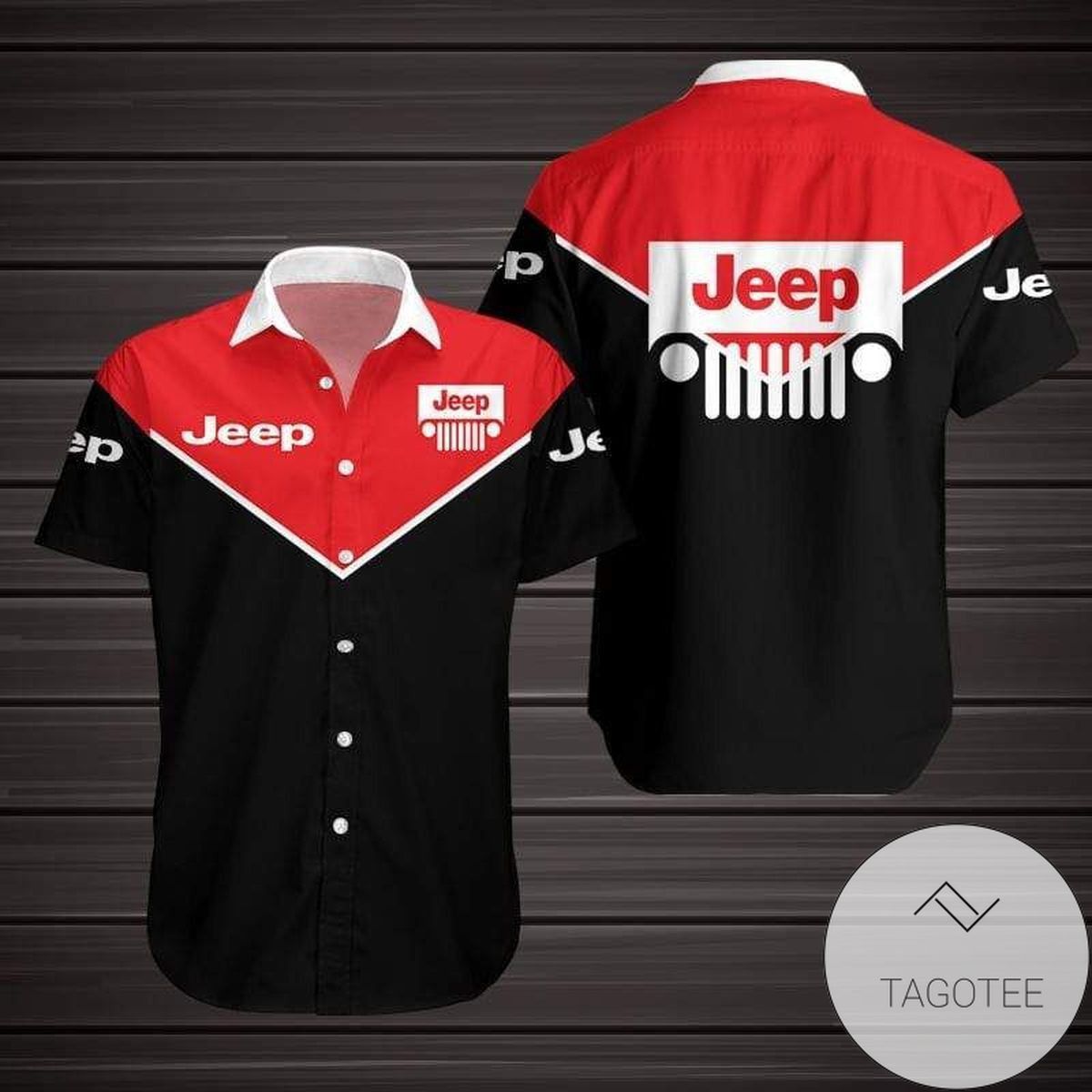 Red Black Jeep Adventure Theme Unisex Hawaiian Shirt Collection