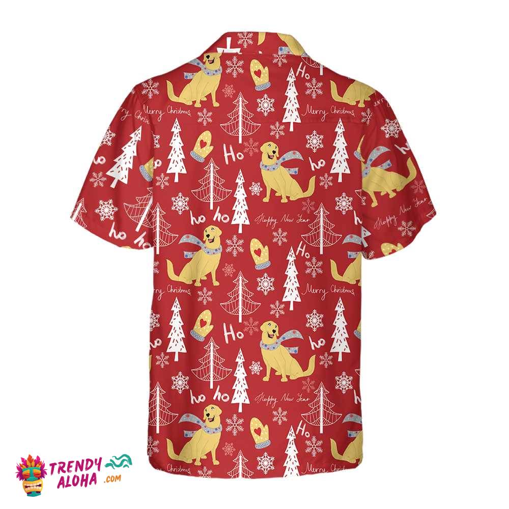 Red Christmas Golden Retriever Hawaiian Shirt, Golden Retriever Christmas Hawaiian Shirt, Best Christmas Gift For Golden Retriever Lover