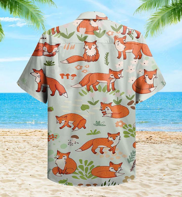 Red Fox Trendy Hawaiian Shirt 3D, Fox Lover Trendy Hawaiian Shirt For Summer Gifts