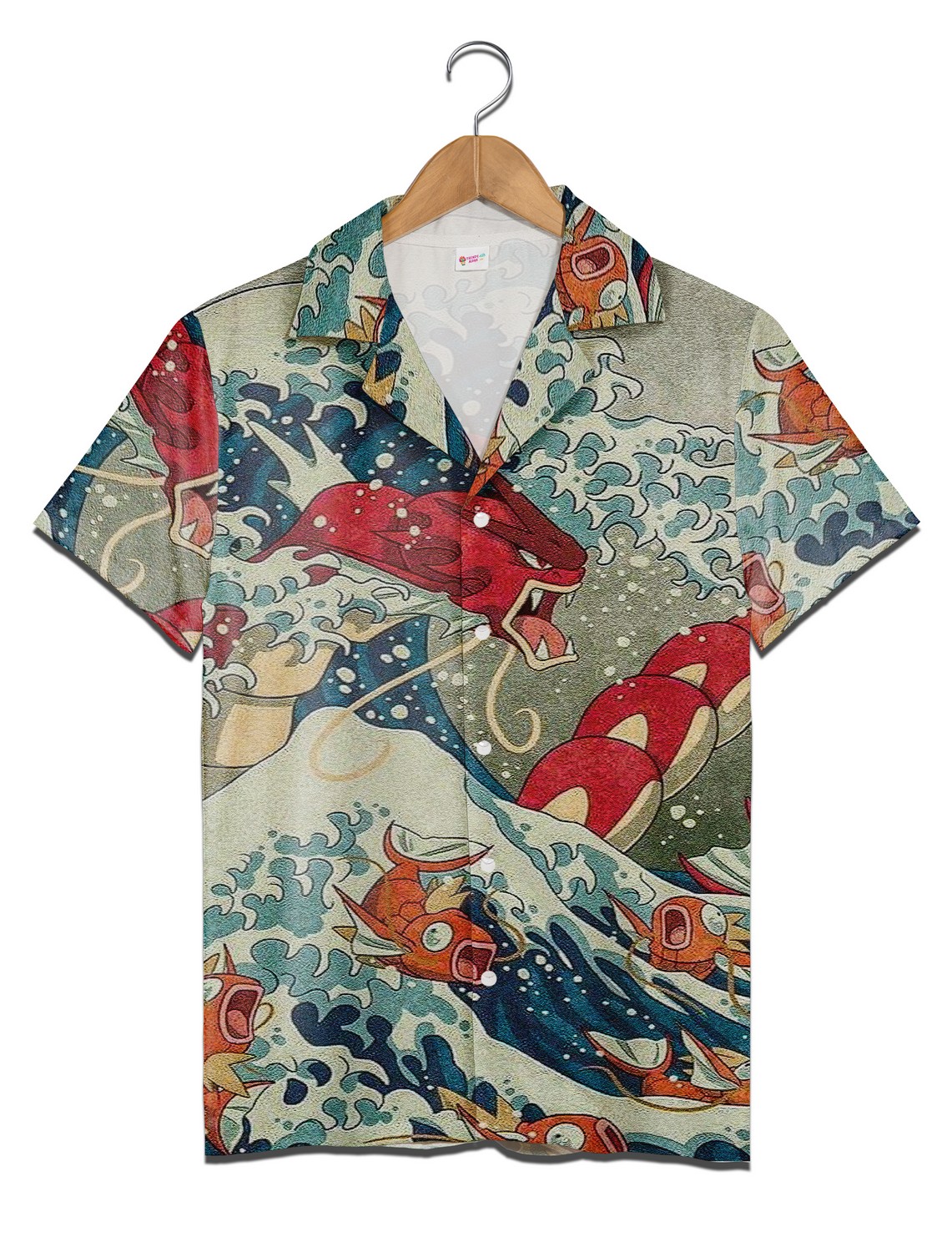Red Gyarados Pokemon Hawaiian Shirts Summer Holiday Gift