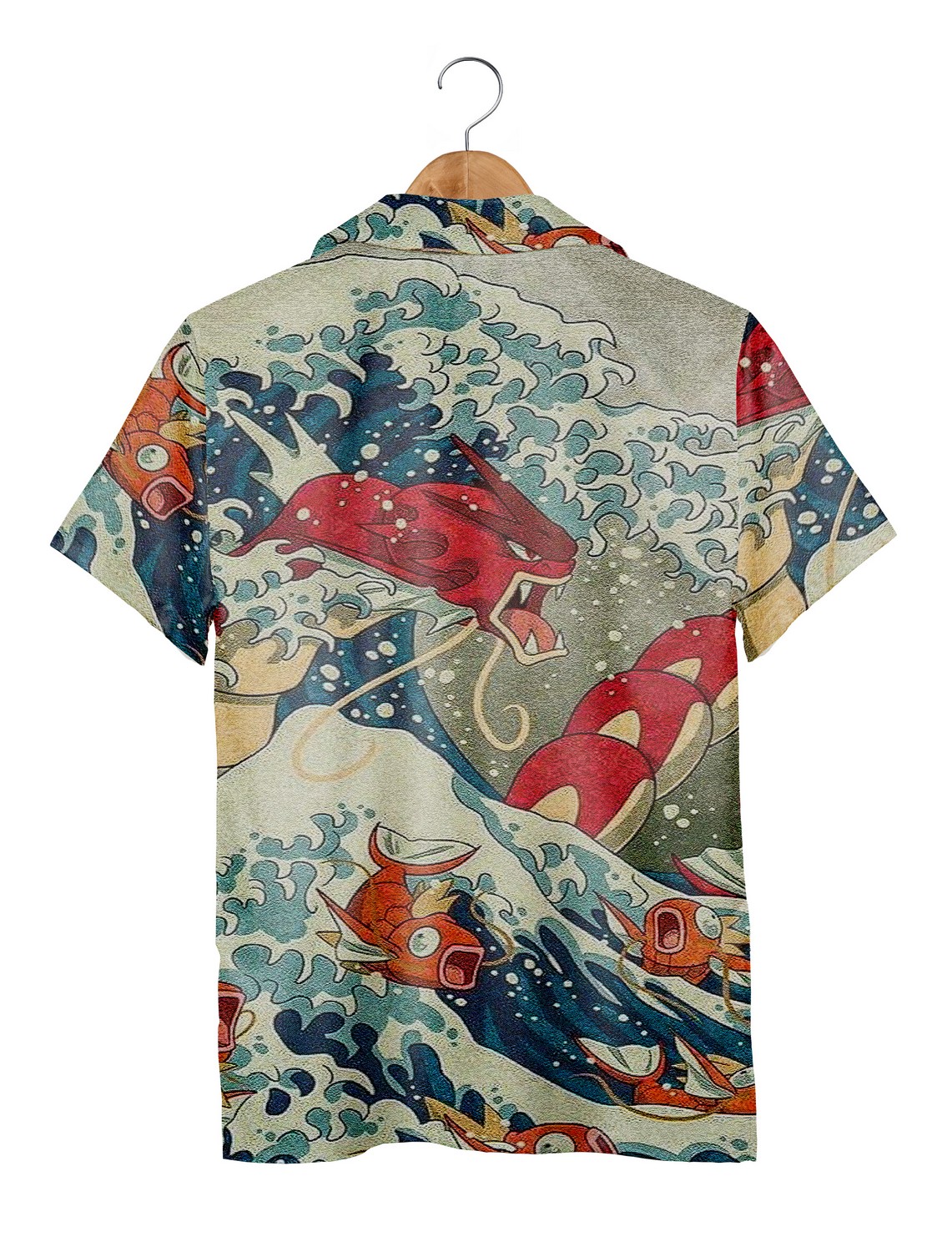Red Gyarados Pokemon Hawaiian Shirts Summer Holiday Gift
