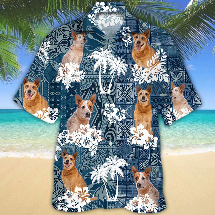 Red Heeler Trendy Hawaiian Shirt