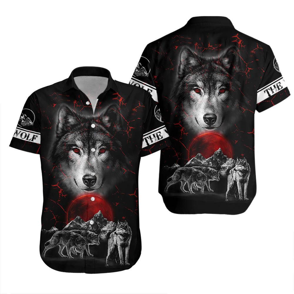 Red Moon Wolf Trendy Hawaiian Shirt Red Moon Wolf Trendy Hawaiian Shirt