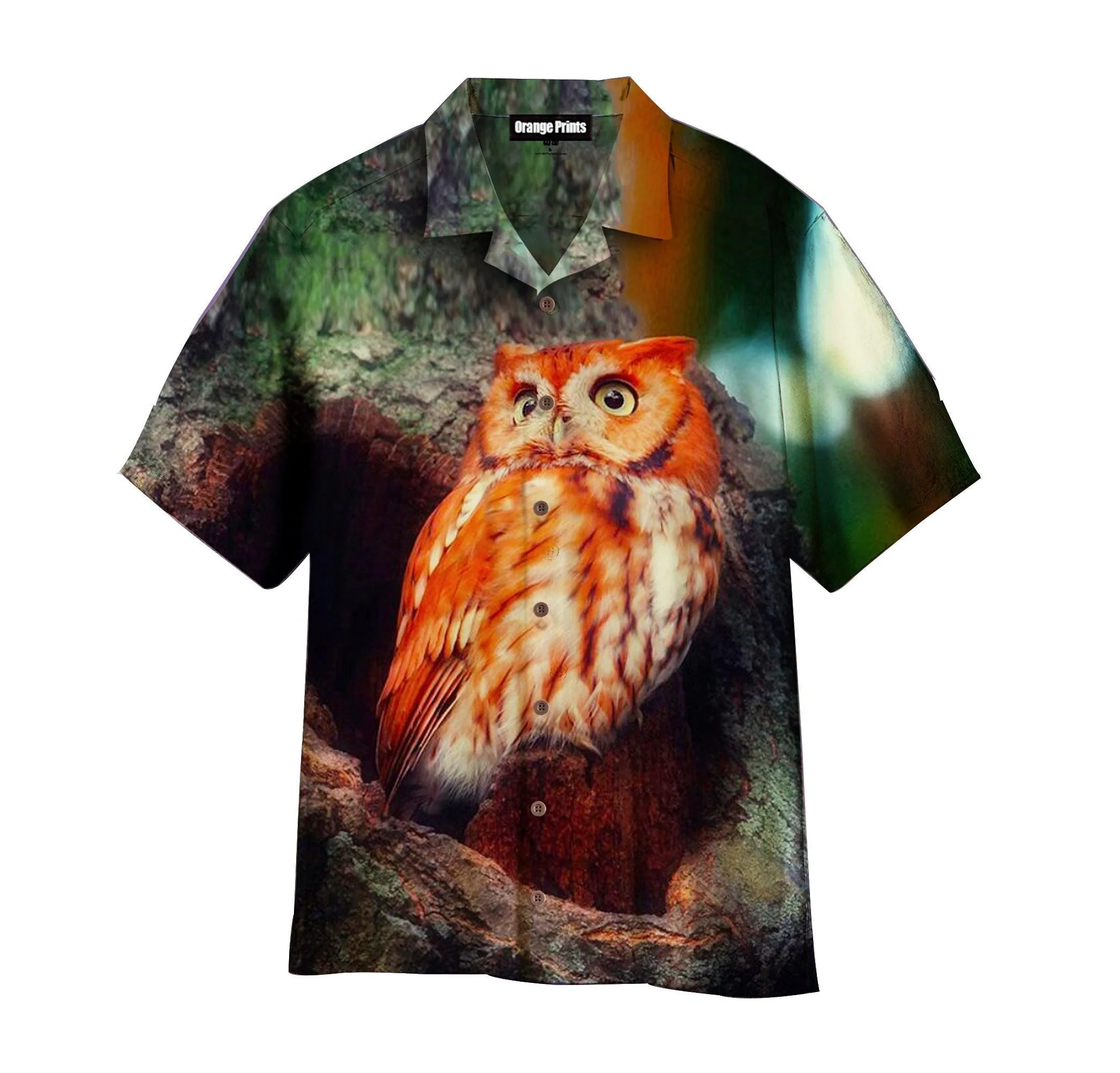 Red Owl Trendy Hawaiian Shirt For