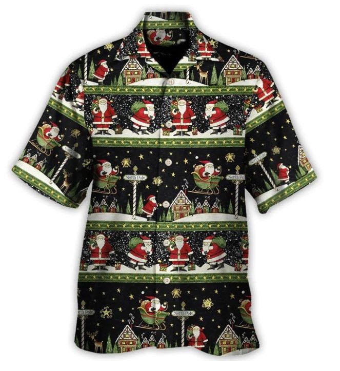Red Santa Cozy Christmas Trendy Hawaiian Shirt