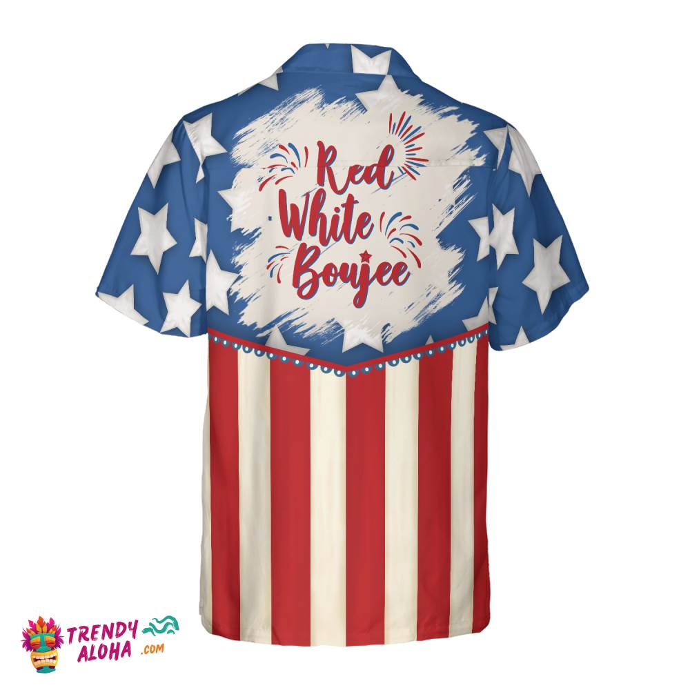 Red White Boujee Hawaiian Shirt
