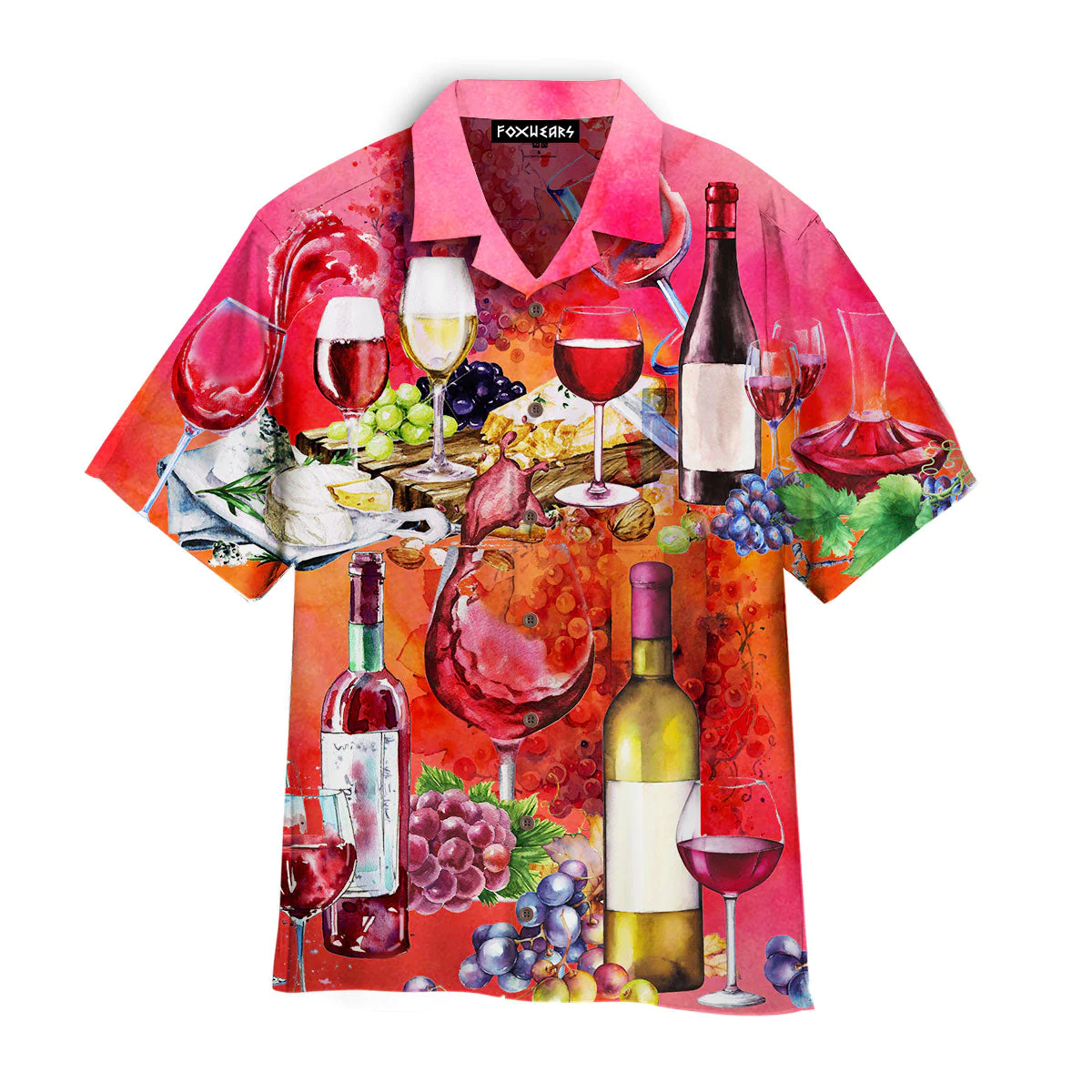 Red Wine Trendy Hawaiian Shirt