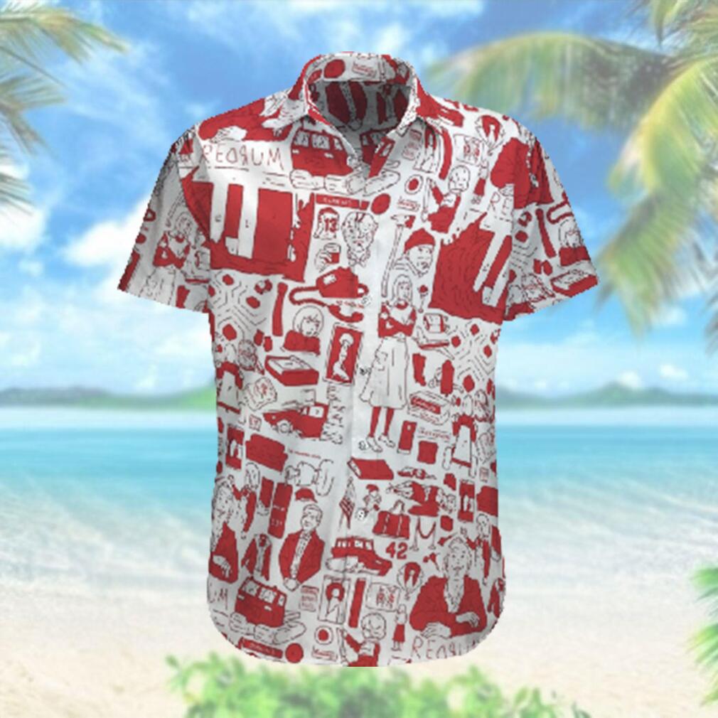 Redrum Mystique Hawaiian Shirt Flaunting a Bewitching Red Pattern