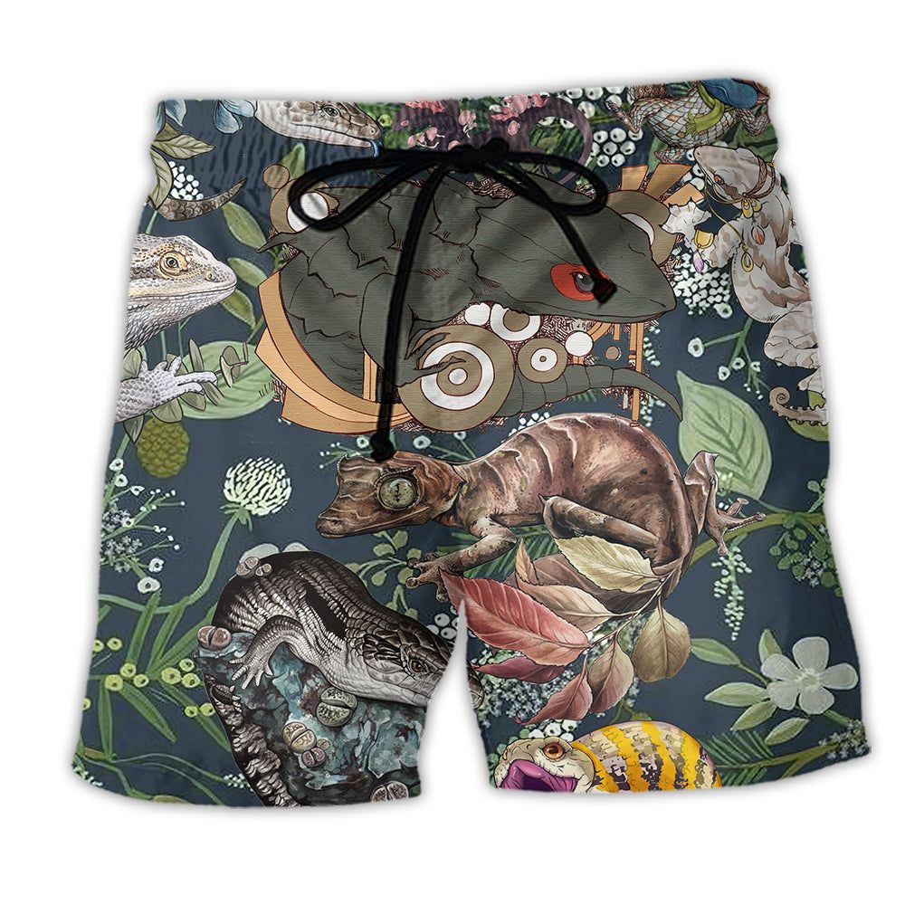Reptile Love Reptiles Style Trendy Aloha Hawaiian Beach Shorts