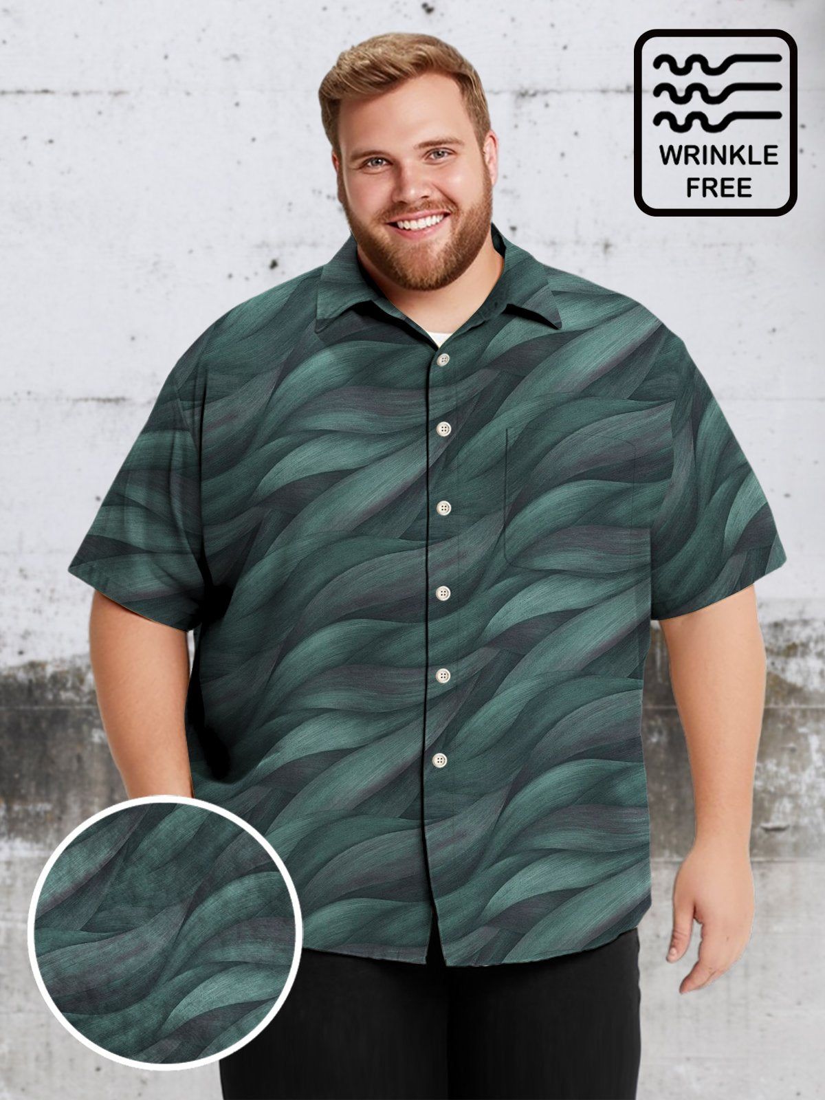 Retro Big & Tall Art Ripple Hawaiian Shirt Retro Big & Tall Art Ripple Hawaiian Shirt