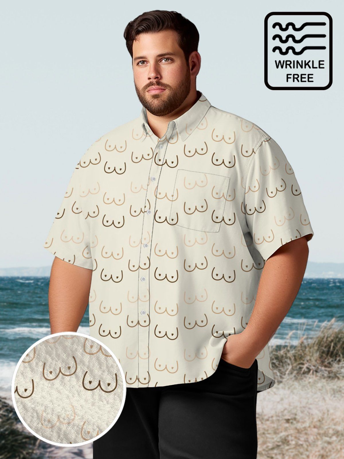 Retro Big & Tall Cartoon Hawaiian Shirt Cartoon Design Hawaiian Shirt