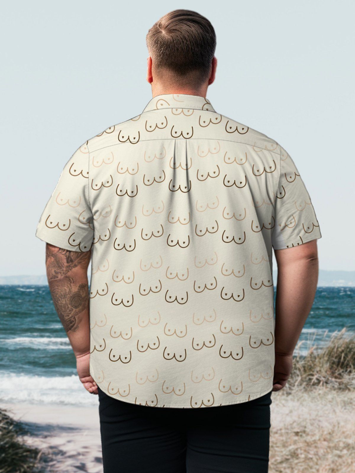 Retro Big & Tall Cartoon Hawaiian Shirt Cartoon Design Hawaiian Shirt