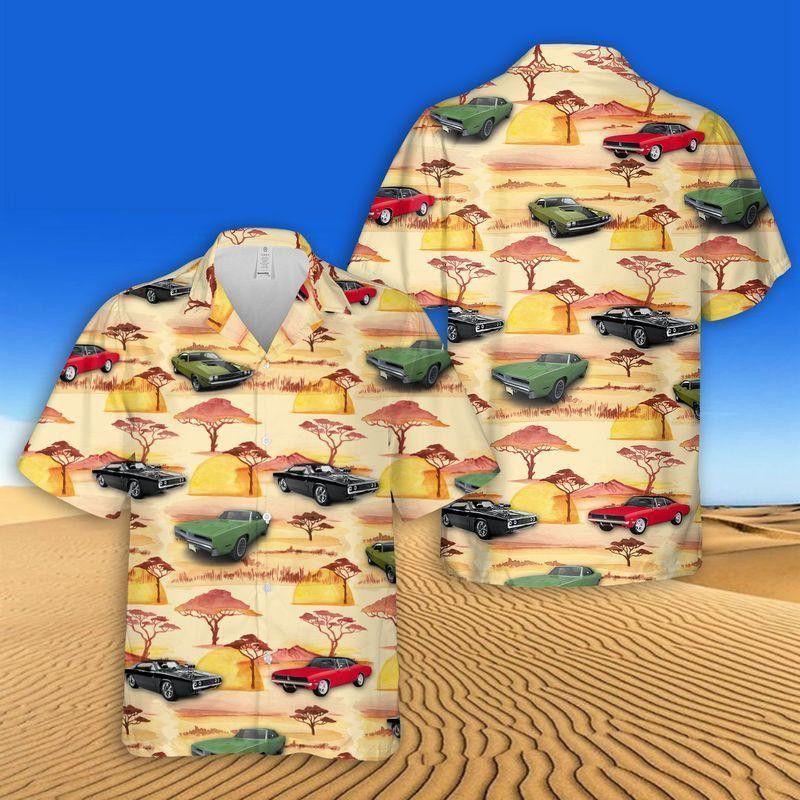 Retro Cars Trendy Hawaiian Shirt