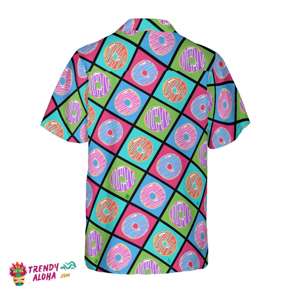 Retro Cute Yummy Donuts Pattern Hawaiian Shirt